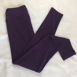 Purple leggings pants One Size